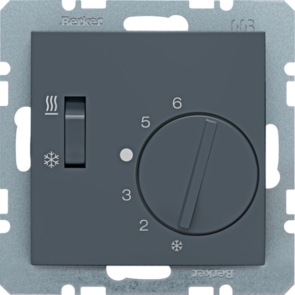 Berker 20291606 Temperaturregler Wechsler mit Schalter Heizen/Kühlen S.1/B.3/B.7 anthrazit matt