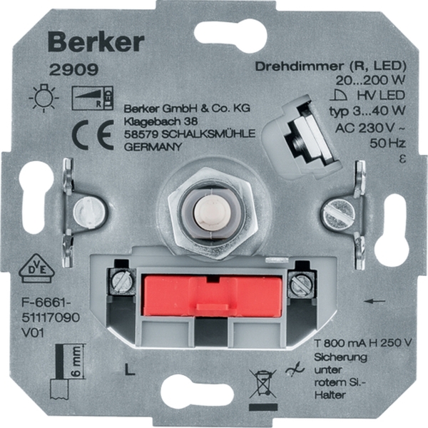 Berker 2909 Drehdimmer (R LED) Lichtsteuerung