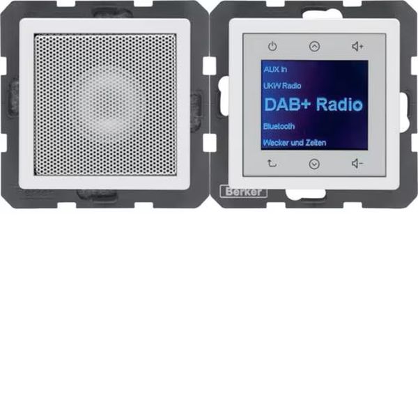 Berker 29806089 Radio Touch mit Lautsprecher DAB+ Q.1/Q.3/Q.7/Q.9 polarweiß samt