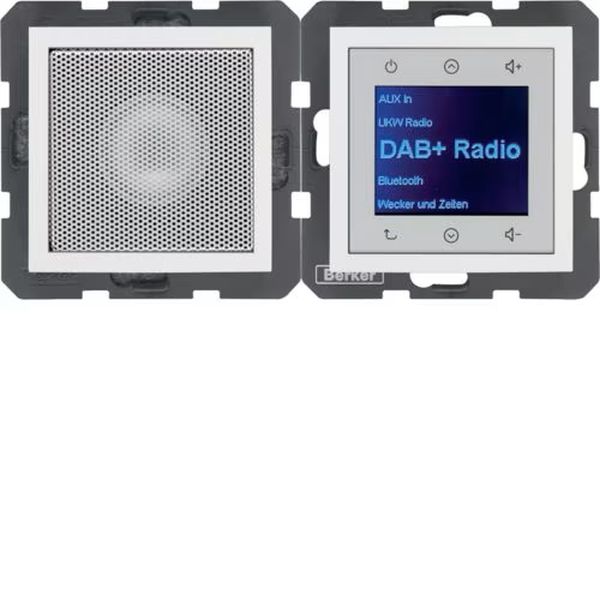 Berker 29808989 Radio Touch mit Lautsprecher DAB+ S.1/B.3/B.7 polarweiß glänzend