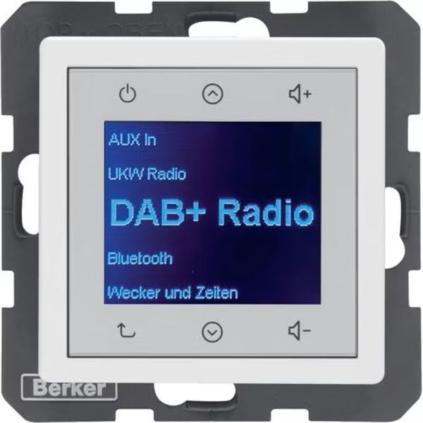 Berker 29846089 Radio Touch UP DAB+ Q.1/Q.3/Q.7/Q.9 polarweiß samt