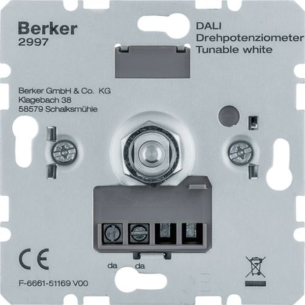 Berker 2997 DALI Drehpotenziometer Tunable white Softrastung Lichtsteuerung