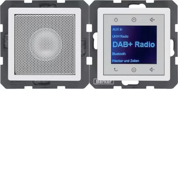 Berker 30806089 Radio Touch mit Lautsprecher DAB+ Bluetooth Q.1/Q.3/Q.7/Q.9 polarweiß samt