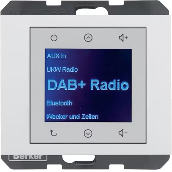 Berker 30847009 Radio Touch UP DAB+ Bluetooth K.1/K.5 polarweiß glänzend