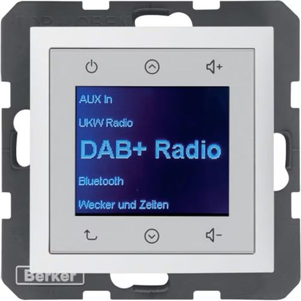 Berker 30849909 Radio Touch UP DAB+ Bluetooth S.1/B.3/B.7 polarweiß matt