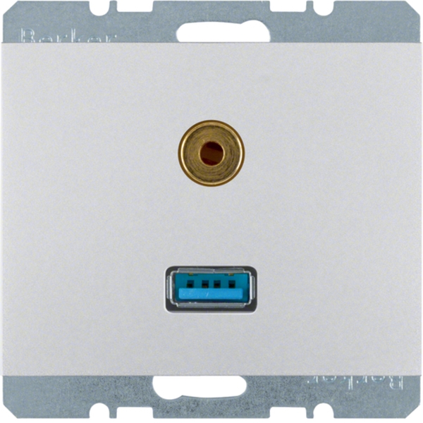 Berker 3315397003 USB/3,5 mm Audio Steckdose K.5 Alu