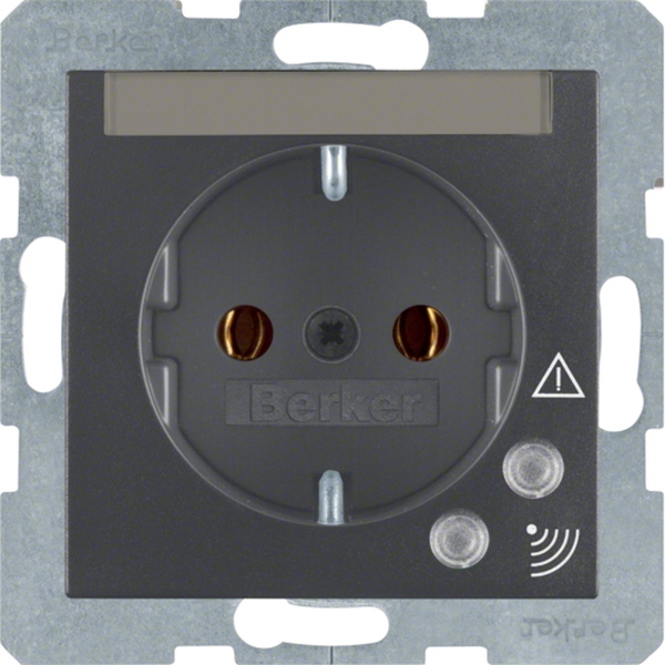 Berker 41081606 Schuko-Steckdose mit Überspannungsschutz S.1/B.3/B.7 anthrazit matt