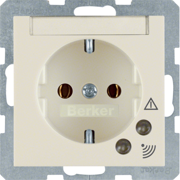 Berker 41088982 Schuko-Steckdose mit Überspannungsschutz S.1/B.3/B.7 cremeweiß glänzend