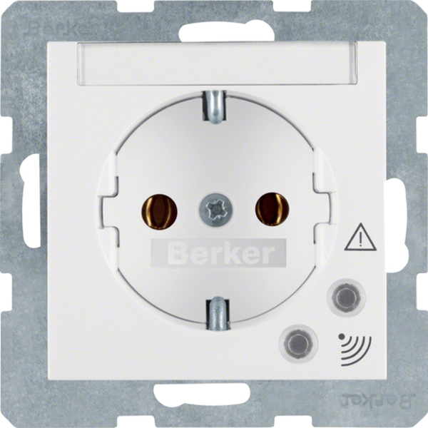 Berker 41088989 Schuko-Steckdose mit Überspannungsschutz S.1/B.3/B.7 polarweiß glänzend