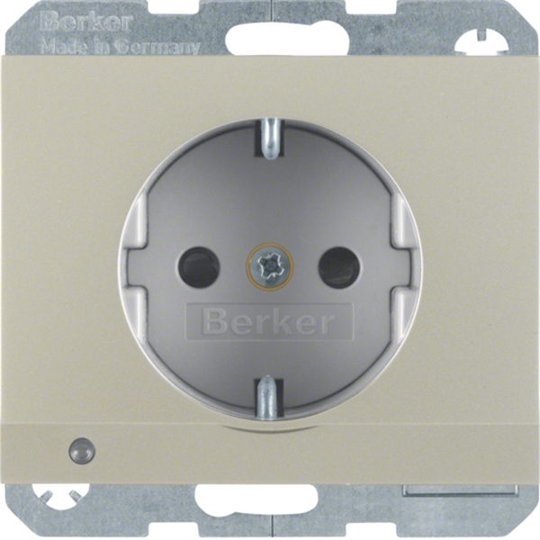 Berker 41097004 Schuko-Steckdose mit LED-Orientierungslicht K.5 edelstahl lackiert