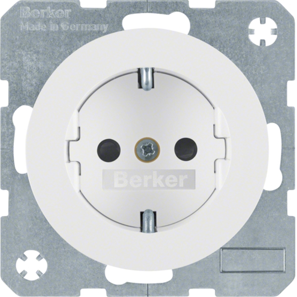 Berker 41232089 Schuko-Steckdose mit erhöhter Berührungsschutz R.1/R.3 polarweiß glänzend