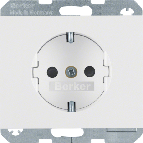 Berker 47357009 Schuko-Steckdose mit erhöhter Berührungsschutz K.1 polarweiß glänzend