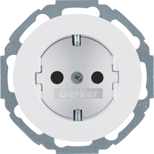Berker 47552089 Schuko-Steckdose mit erhöhter Berührungsschutz Serie R.Classic polarweiß,glänzend