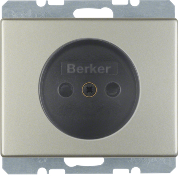 Berker 6161140104 Steckdose ohne Schutzkontakt mit erhöhter Berührungsschutz Arsys Edelstahl Rostfrei