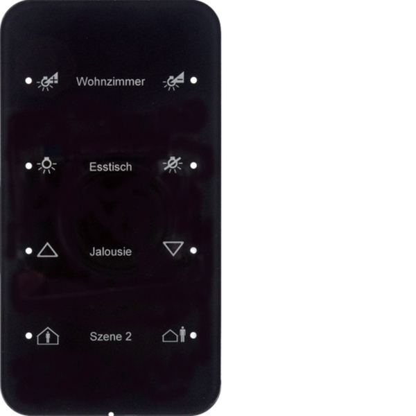 *** Berker 75144165 Touch-Sensor 4-fach Komfort R.1 Glas konfiguriert schwarz