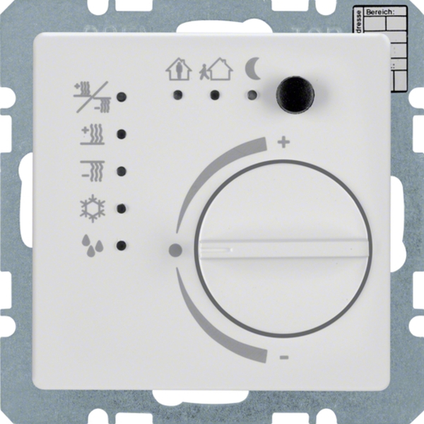 Berker 75441129 Temperaturregler mit Tasterschnittstelle Q.1/Q.3 polarweiß samt