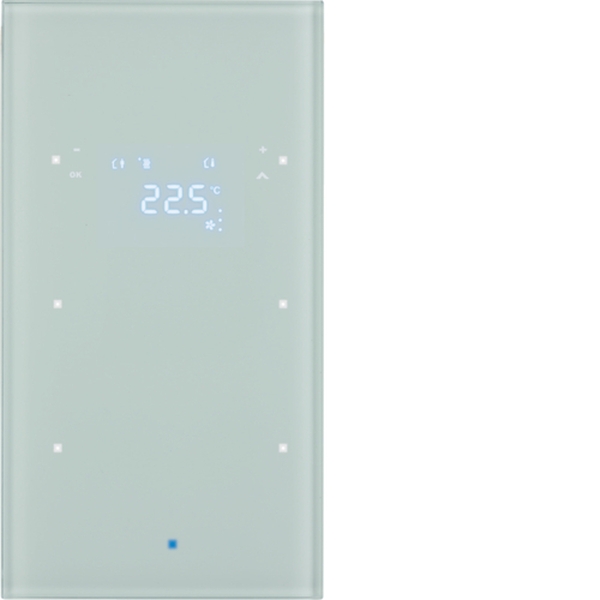 Berker 75642030 Glas-Sensor 2-fach mit Temperaturregler TS Sensor polarweiß