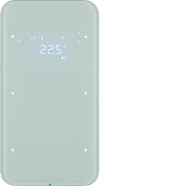 Berker 75642060 Touchsensor 2-fach mit Temperaturregler R.1 Glas polarweiß