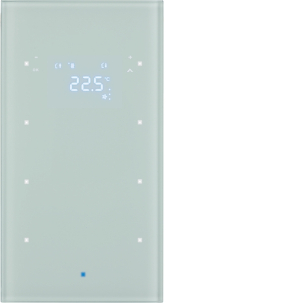 Berker 75643030 Glas-Sensor 3-fach mit Temperaturregler TS Sensor polarweiß