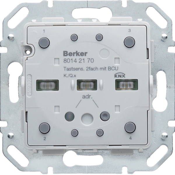 Berker 80142170 Tastsensor-Modul 2-fach mit integriertem Busankoppler KNX Q.1/Q.3/Q.7/Q.9/K.x