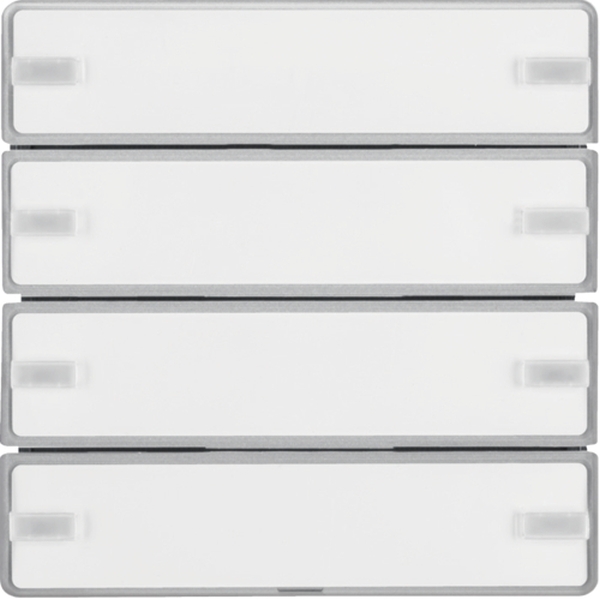 Berker 80144321 Tastsensor 4-fach Komfort mit Beschriftungsfeld KNX Q.1/Q.3/Q.7/Q.9 alu samt lackiert