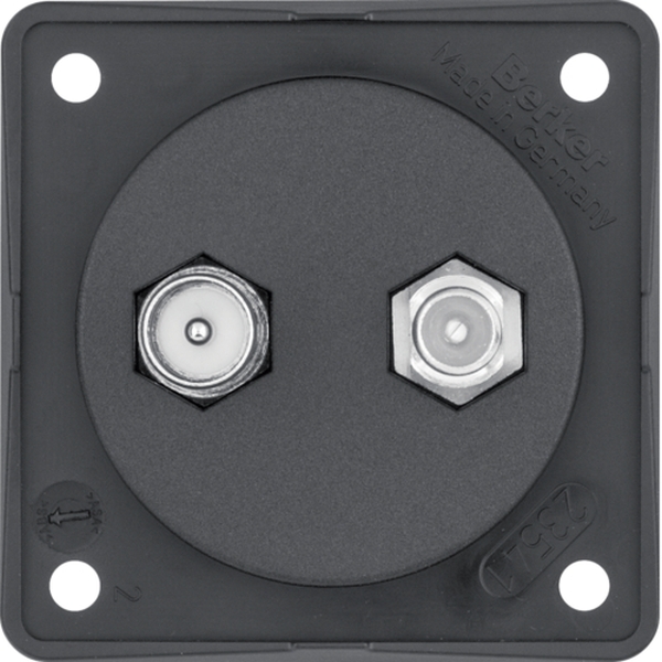 Berker 845632503 Antennen-Verbinderdose TV/SAT Integro Modul-Einsätze schwarz matt