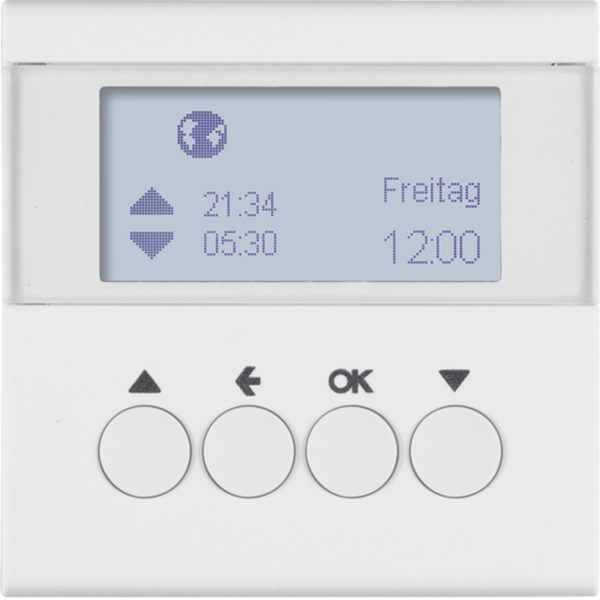 Berker 85741188 Jalousie-Schaltuhr S.1/B.3/B.7 polarweiß matt