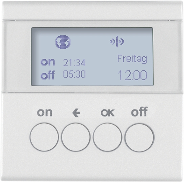 Berker 85745289 KNX-Funk Zeitschaltuhr quicklink S.1/B.3/B.7 polarweiß glänzend