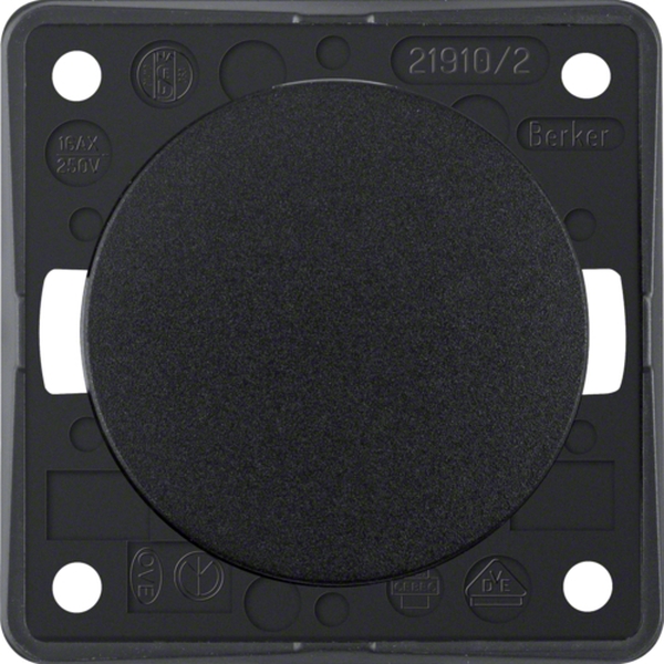 Berker 936522510 Ausschalter 2-polig mit Aufdruck '0' Integro - Design Flow/Pure schwarz glänzend