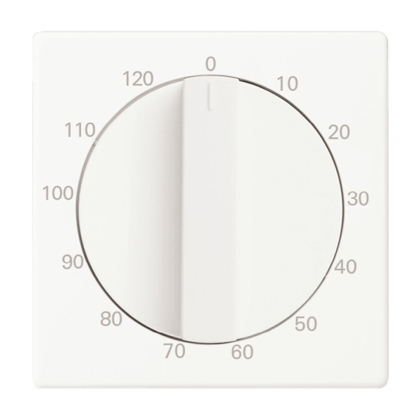 Busch-Jaeger 1771-884-103 Zentralscheibe mit Drehknopf mit Aufdruck studioweiß matt 2CKA001753A0303