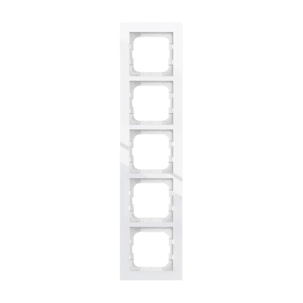 Busch-Jaeger 1725-284/11 Rahmen Busch-axcent® flat 5-fach studioweiß 2CKA001753A4125