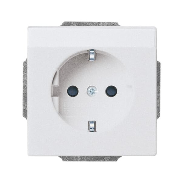 Busch-Jaeger 20 EUN-83 Schuko-Steckdose mit Beschriftungsfeld alusilber 2CKA002011A3810