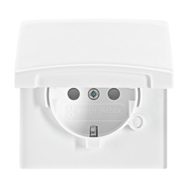 Busch-Jaeger 20 EUGKB-34-101 Schuko-Steckdose mit Klappdeckel alpinweiß 2CKA002064A0294