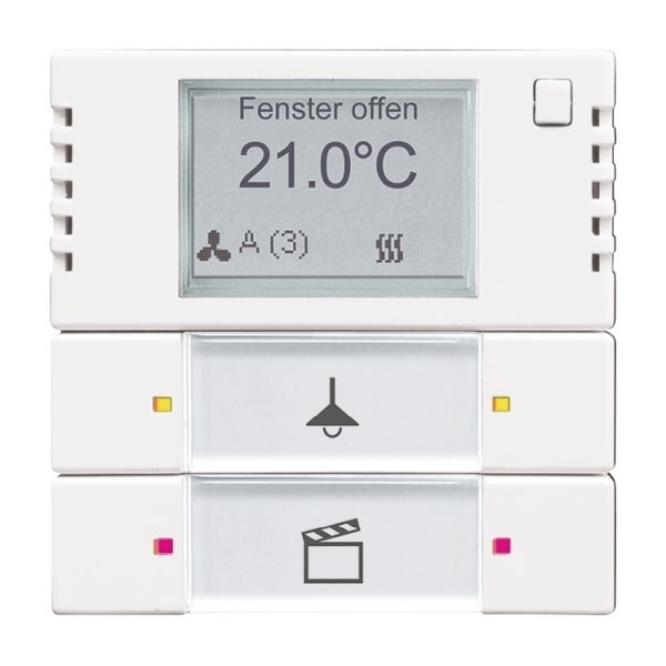 Busch-Jaeger 6128/28-84 Bedienelement 2/4-fach mit RTR Multifunktion/Farbkonzept studioweiß 2CKA006134A0324