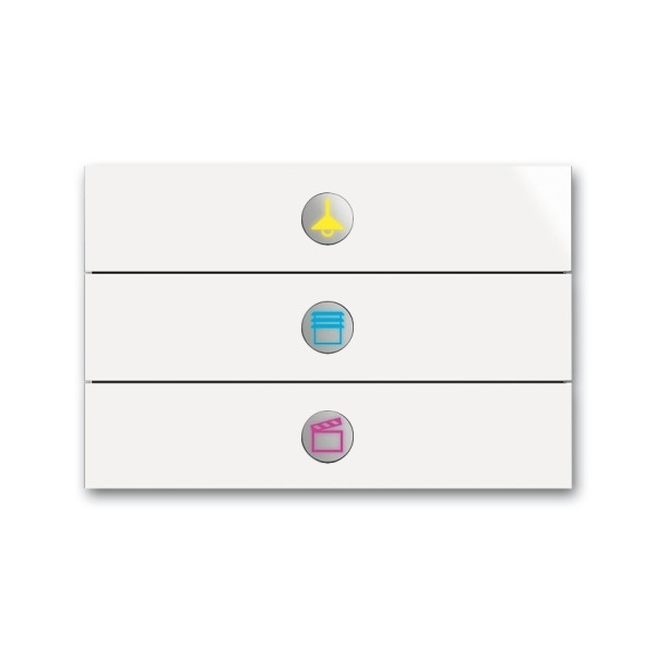 Busch-Jaeger 6342-24G-101 Bedienelement 3-fach Busch-priOn® studioweiß 2CKA006310A0121