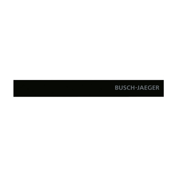 Busch-Jaeger 6349-825-101 Standardabschlussleiste unten mit Schriftzug Busch-priOn® Glas schwarz 2CKA006310A0150