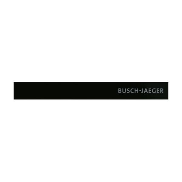 Busch-Jaeger 6352-825-101 Abschlussleiste unten mit Temperaturfühler und Schriftzug Busch-priOn® Glas schwarz 2CKA006310A0160