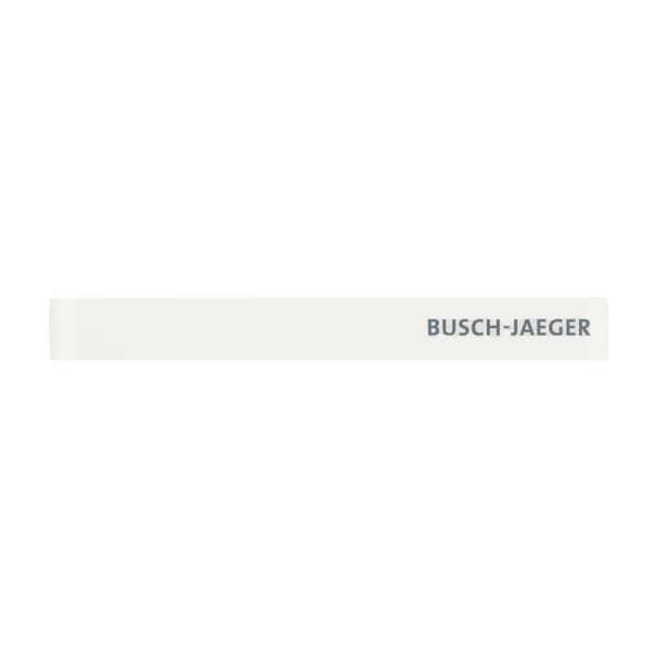 Busch-Jaeger 6352-811-101 Abschlussleiste unten mit Temperaturfühler und Schriftzug Busch-priOn® Weißglas 2CKA006310A0181