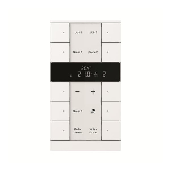 Busch-Jaeger SBR/U10.0.11-84 Raumtemperaturregler mit Bedienfunktion 10-fach Busch-Tenton® studioweiß 2CKA006330A0007