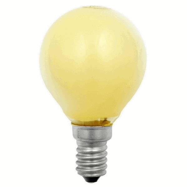 Scharnberger + Hasenbein 40262 farbige Glühlampe E14 Tropfen 15 Watt gelb