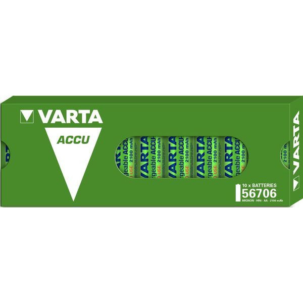 Varta 56706 Recharge Accu Power AA 1,2V/2100mAh/NiMH 10 Stück
