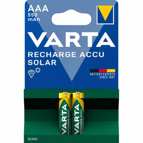 Varta 56733 Recharge Accu Solar AAA 1,2V/550mAh/NiMH 2 Stück