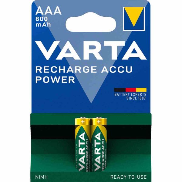 Varta 56703 Recharge Accu Power AAA 1,2V/800mAh/NiMH 2 Stück