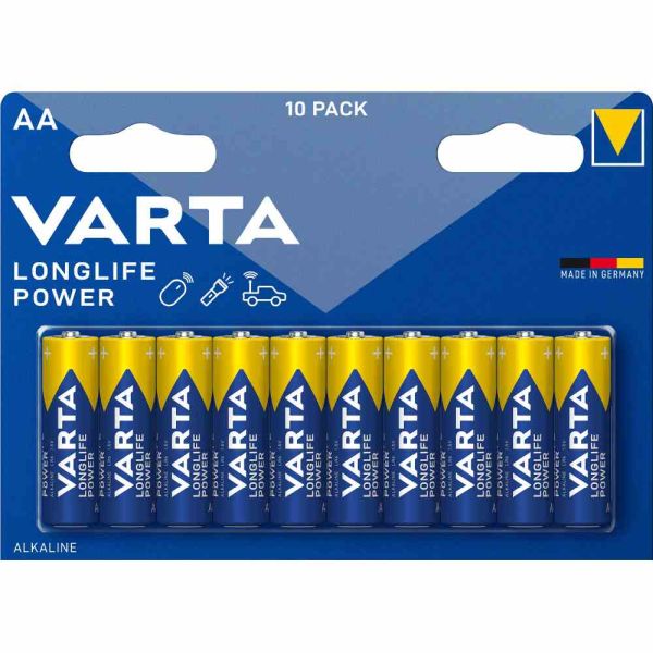 Varta 4906 Batterie Longlife Power AA Mignon LR6 Al-Mn 10 Stück