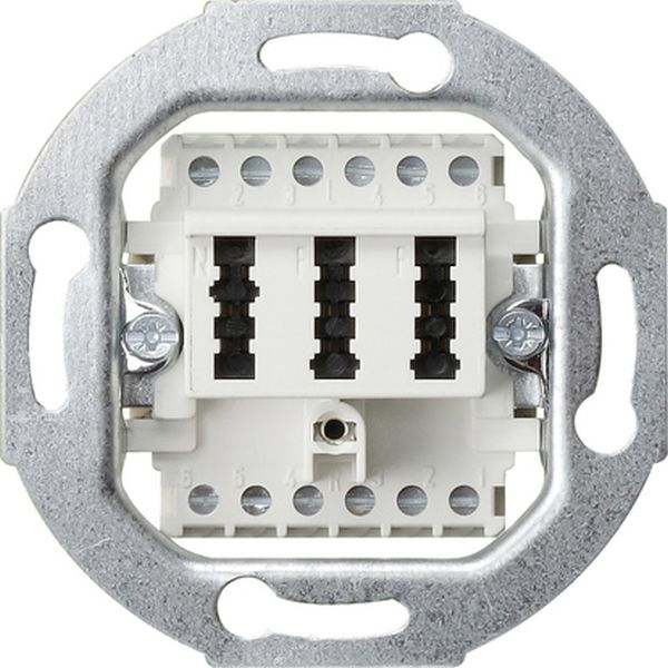 Gira 003202 TAE-Anschlussdose TAE 2 x 6/6 NFF Einsatz Weiß