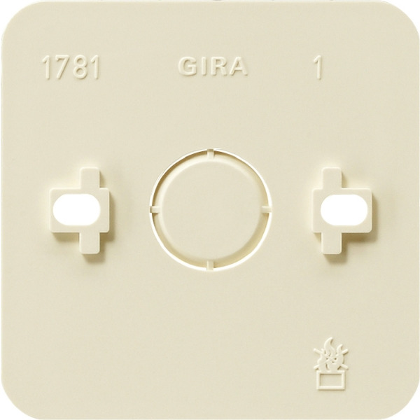 Gira 008113 Montageplatte zur Montage von Aufputz-Geräten 1-fach Cremeweiß