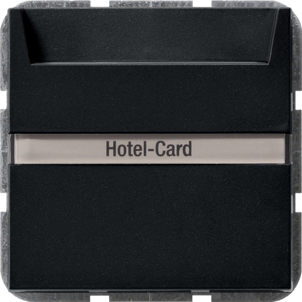 Gira 0140005 Hotel-Card-Schalter 10AX 250V mit Beschriftungsfeld Wechsler 1-polig Schwarz matt