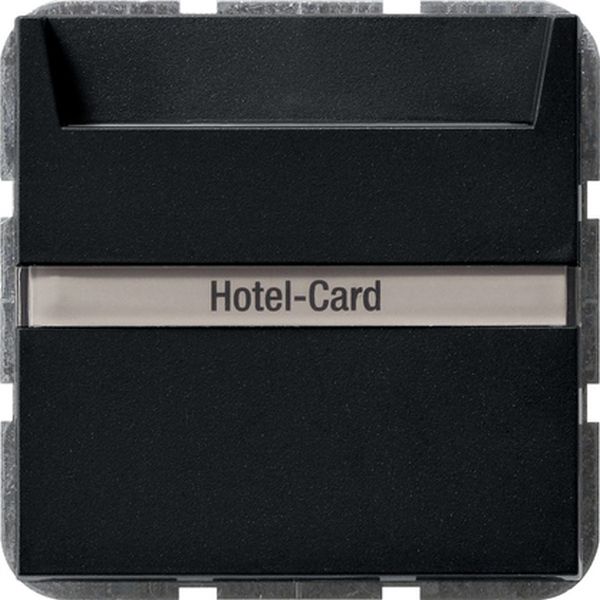 Gira 0140005 Hotel-Card-Schalter 10AX 250V mit Beschriftungsfeld Wechsler 1-polig Schwarz matt