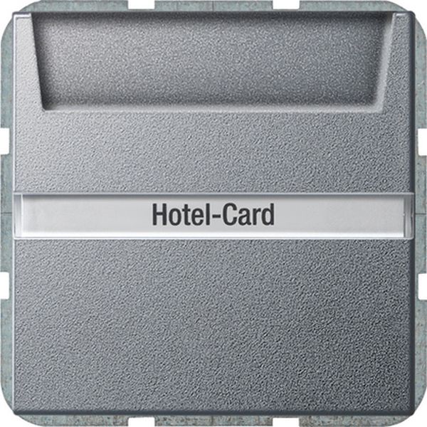 Gira 014026 Hotel-Card-Schalter 10AX 250V mit Beschriftungsfeld Wechsler 1-polig Farbe Alu