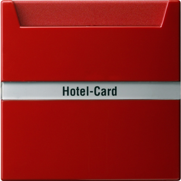 Gira 014043 Hotel-Card-Schalter 10AX 250V mit Beschriftungsfeld Wechsler 1-polig Rot